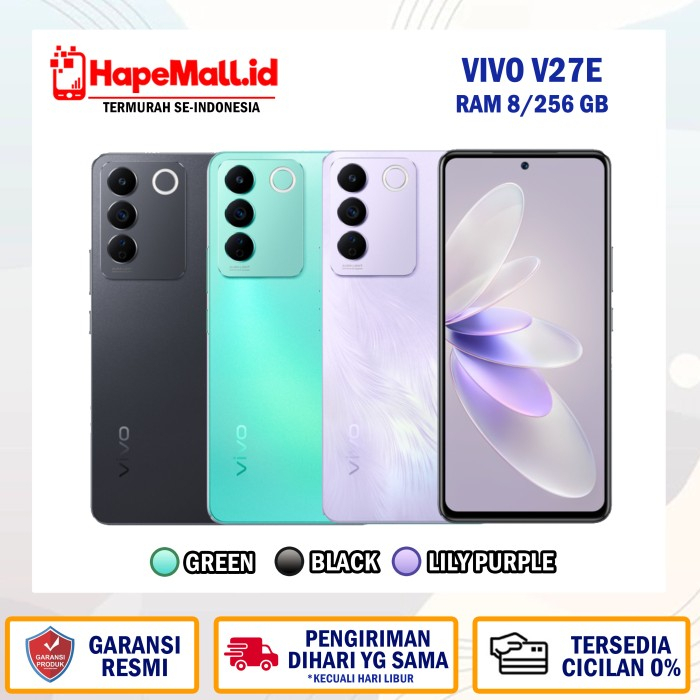 VIVO V27E RAM 12/256 GB GARANSI RESMI TERMURAH