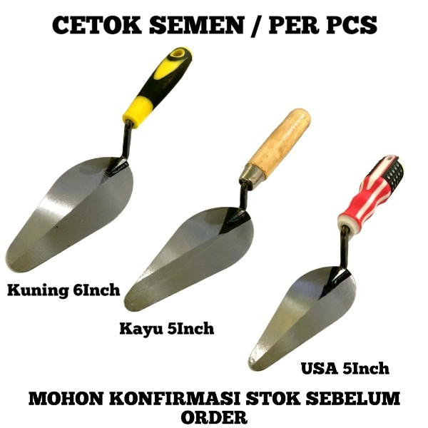 Cetok Semen, Cetok Oval, Sendok Semen Oval 5" dan 6"