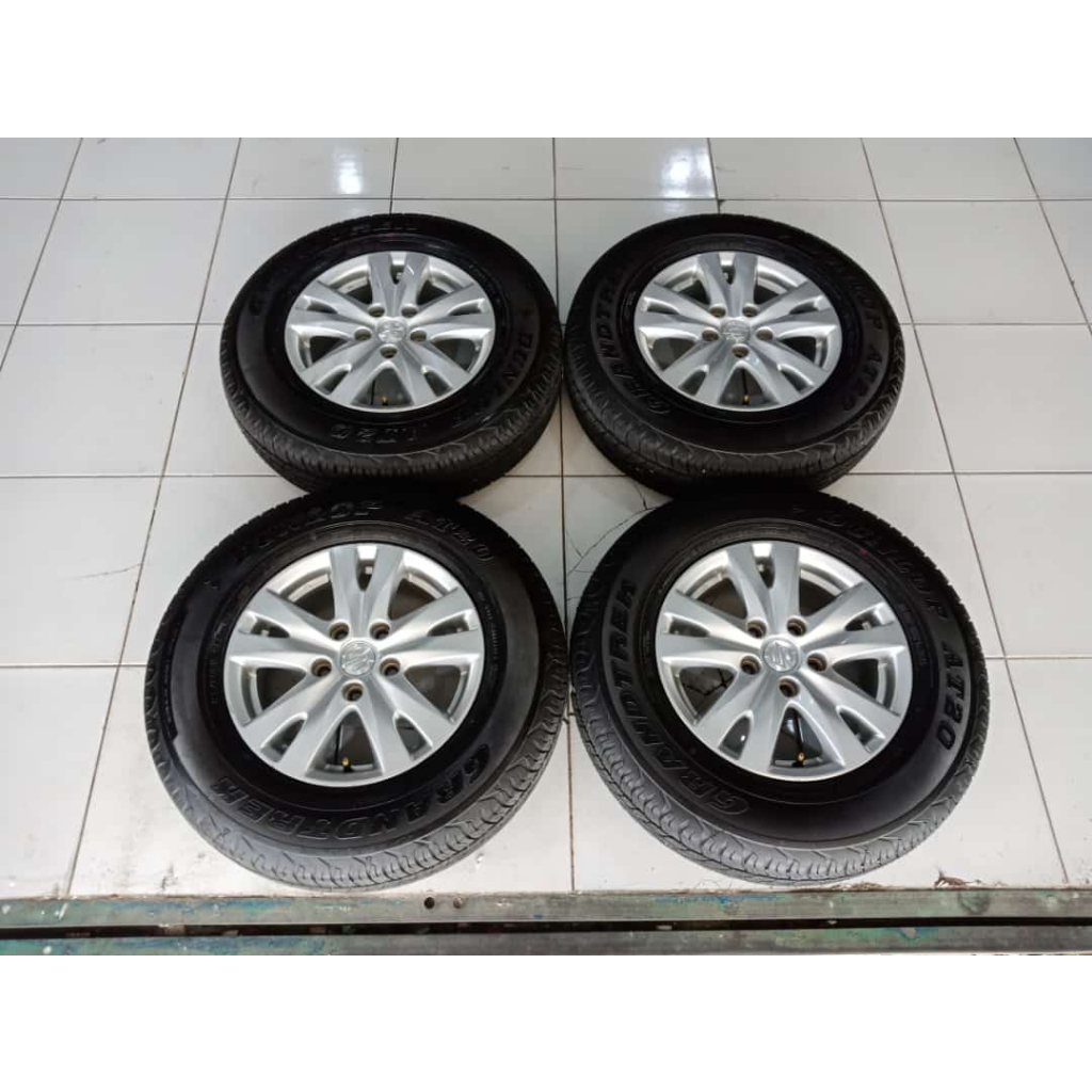 pelek mobil standar suzuki ertiga r15 baut 5x114 ban dunlop grandtrex 195 80 r15