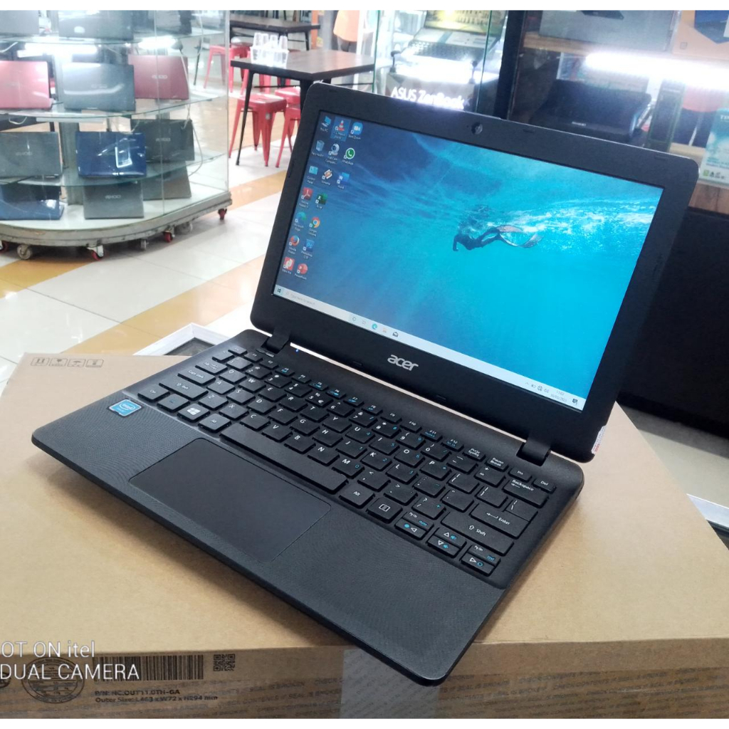 NOTEBOOK SECOND ACER RAM 4GB HDD 500GB 12 INC GENERASI BARU WINDOWS10  SIAP PAKAI