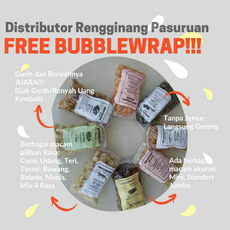 

Rengginang Cumi, Rengginang Coklat, Mentah Tanpa Jemur Khas Situbondo