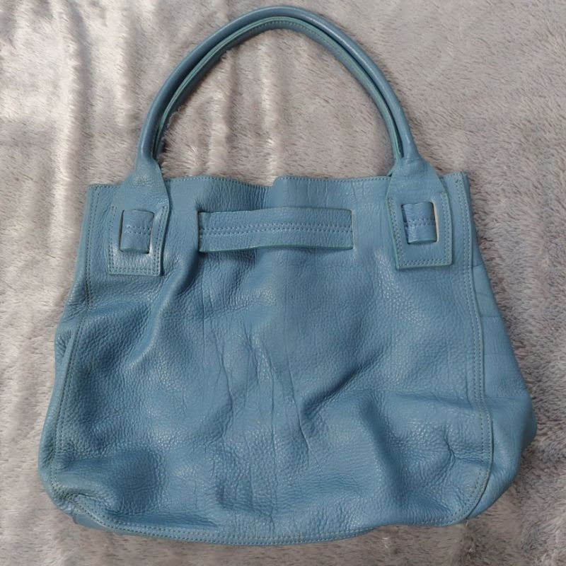 tas tote kulit asli tebal preloved