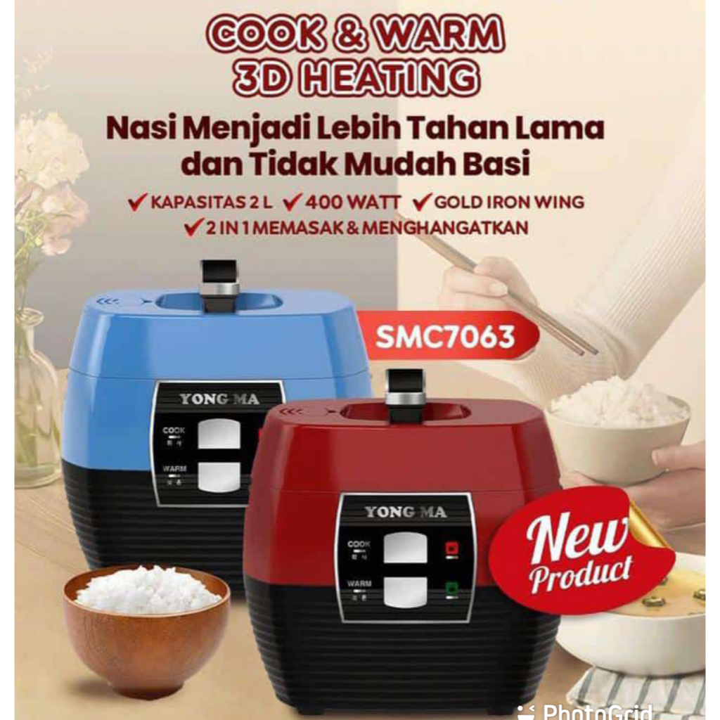 YONG MA MAGIC COM SCM 7063 RICE COOKER MASAK HANGAT KUKUS