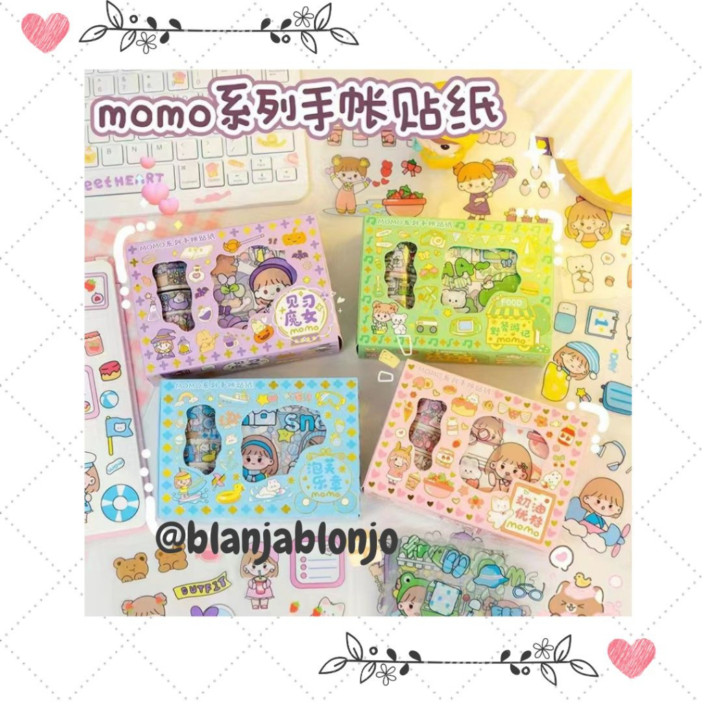 

Sticker Momo Roll 2D Aesthetic Tahan Air
