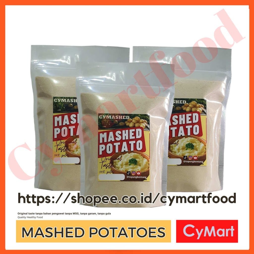 

Mashed Potato / Tepung Kentang Instan / Potato Flakes @500 gr / Kentang Bubuk / Potato Powder / Potato Flour Cymart 100% asli (Jerman)