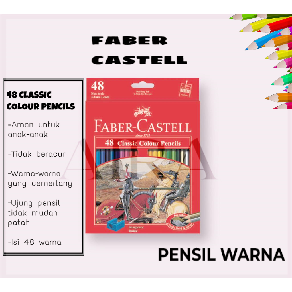 

PENSIL WARNA FABER CASTELL CLASSIC 48 WARNA
