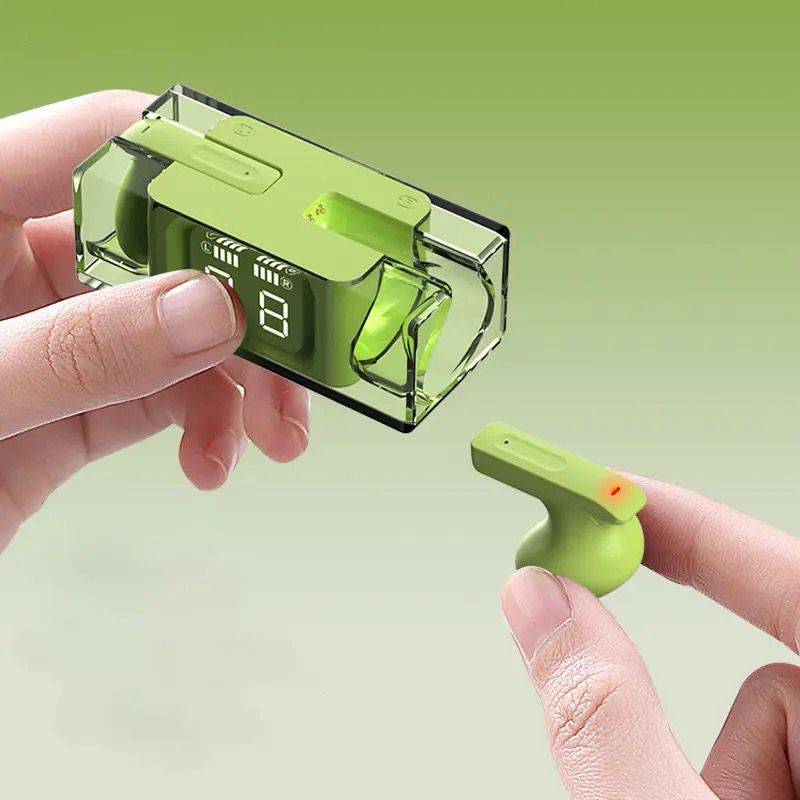 ELITEE HEADSET GAMING Earphone Bluetooth 5.3 TWS, Headset Gaming dengan Mic Tampilan Daya LED, Kontrol Sentuh)