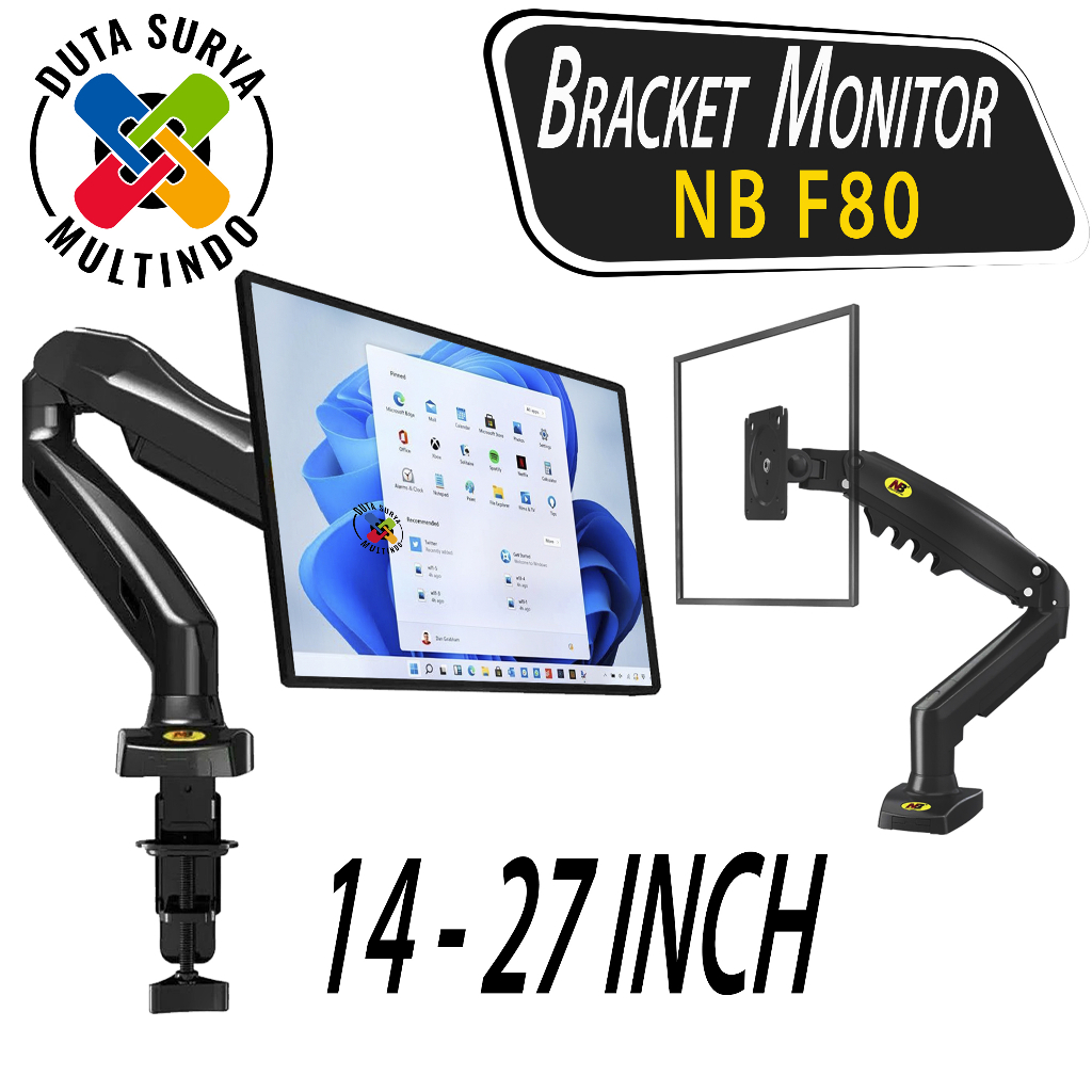 bracket monitor komputer pc north bayou f80 untuk 14 inch sampai 27 inch