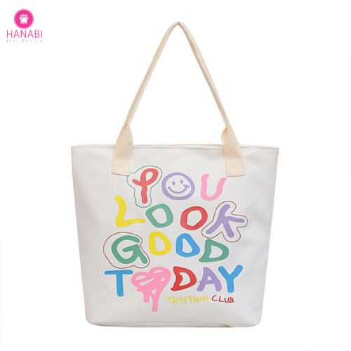 HANABI-tas totebag LOOK GOOD tas wanita tas jalanjalan tas korea tas kuliah