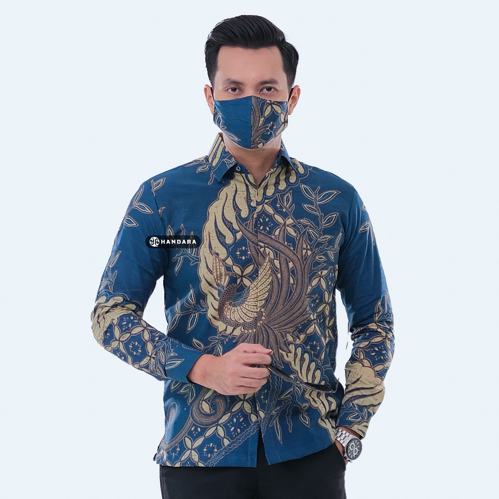 Handara Batik Pria Peksi Ulir Biru HB-132