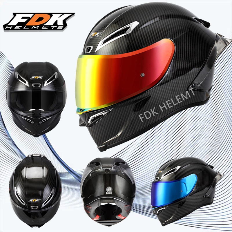 FDK Helm Full Face Glossy Black Pista Model Motor Helm Tersedia Untuk Pria Dan Wanita Bisa Cod