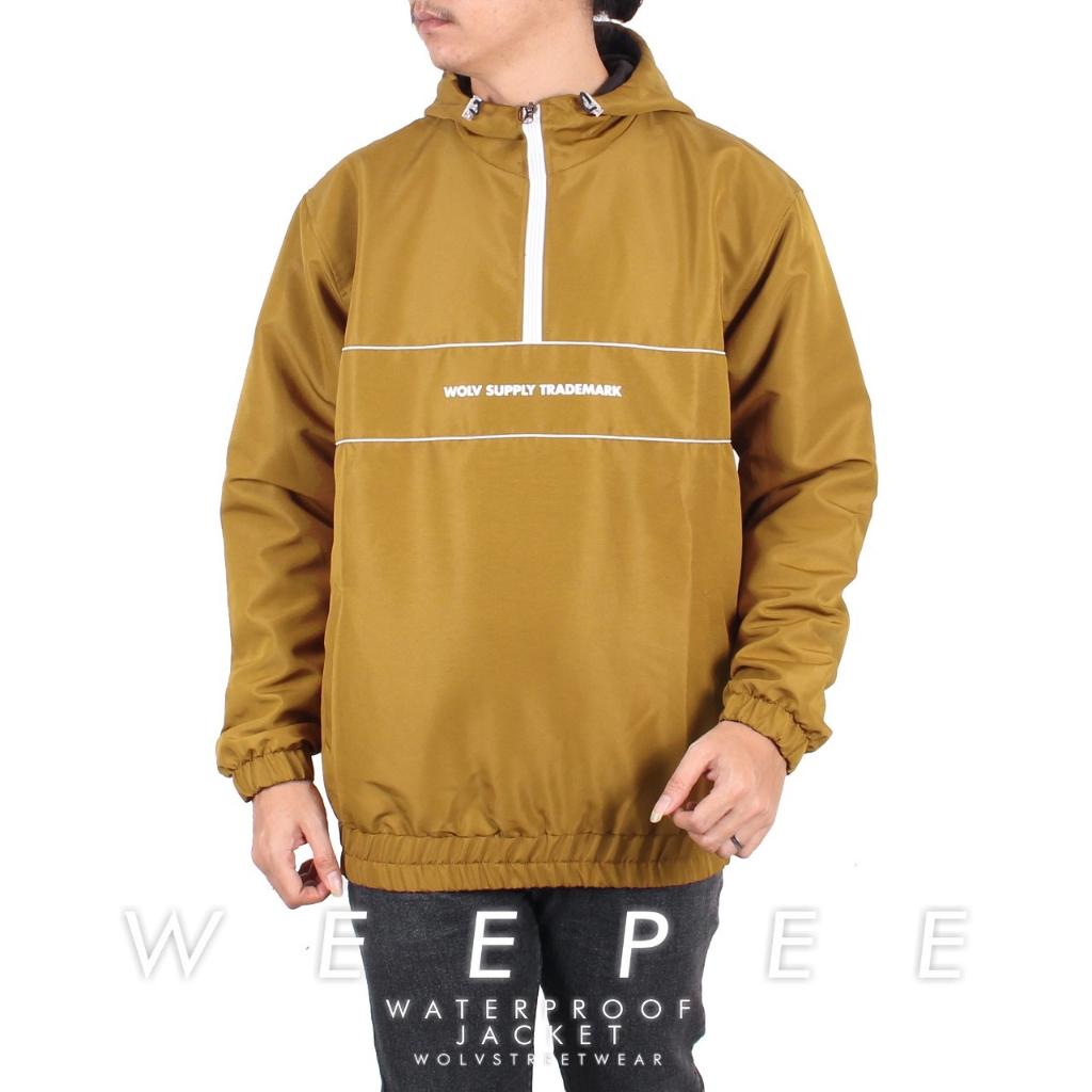 Weepee Caramel - Jaket Waterpoof Jaket Anti Air Jaket Wolv Jaket Outdoor