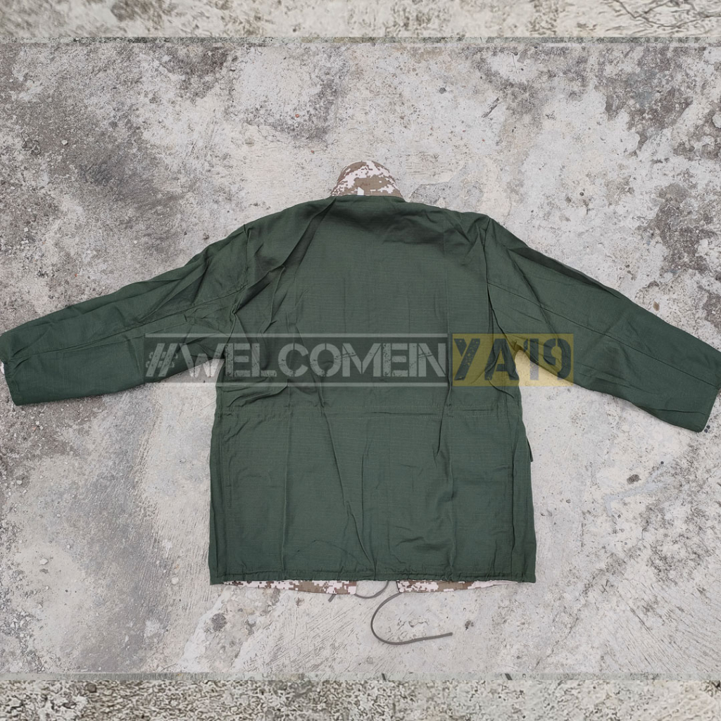 Jaket Bolak-Balik Loreng Digital Gurun / Jaket Parka Bolak-Balik Loreng Gurun