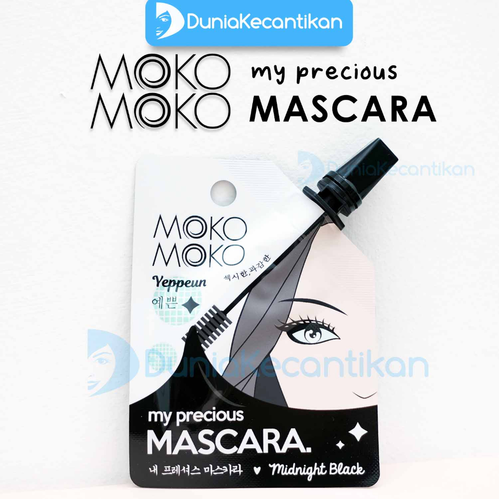 Moko Moko My Precious Mascara Midnight Black Waterproof Moko Moko Mascara Sachet Tahan Air Make Up S