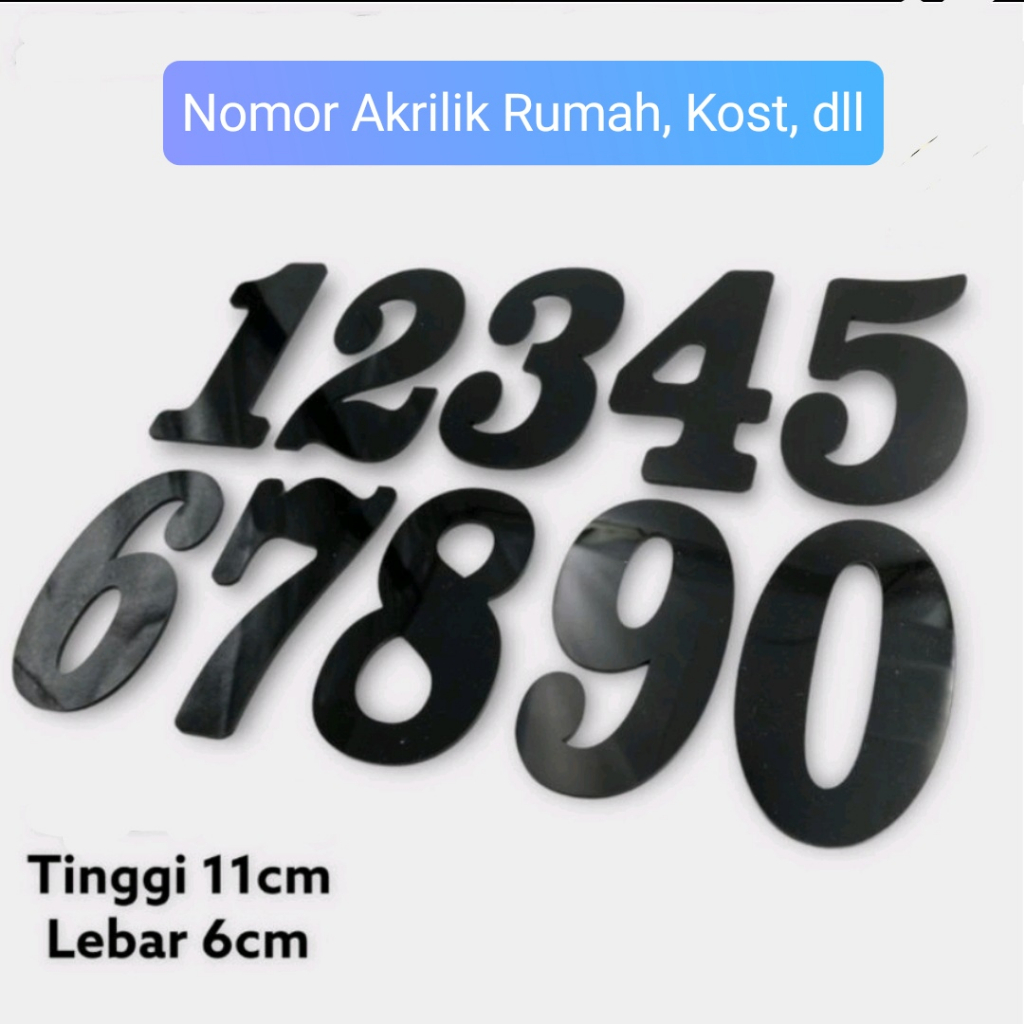Nomor Rumah, Kost, Kontrakan, dll Akrilik