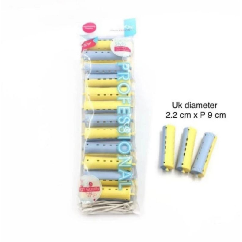 Rotto Roll Keriting Rambut/Rotto Gulungan Rambut Warna Biru Kuning