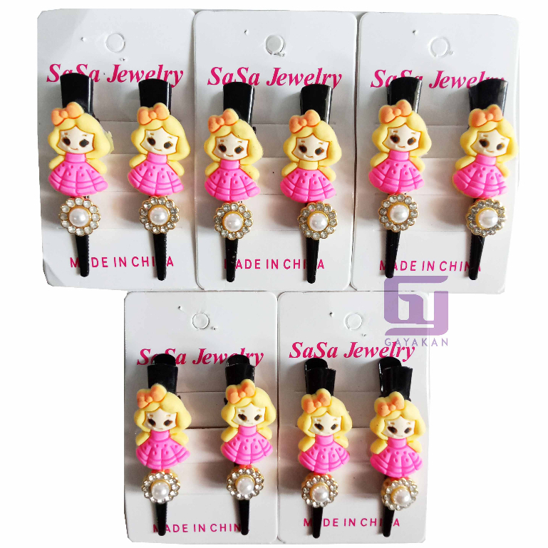 Isi 10 pcs Jepit Jepitan Rambut Tip top  seri Karakter