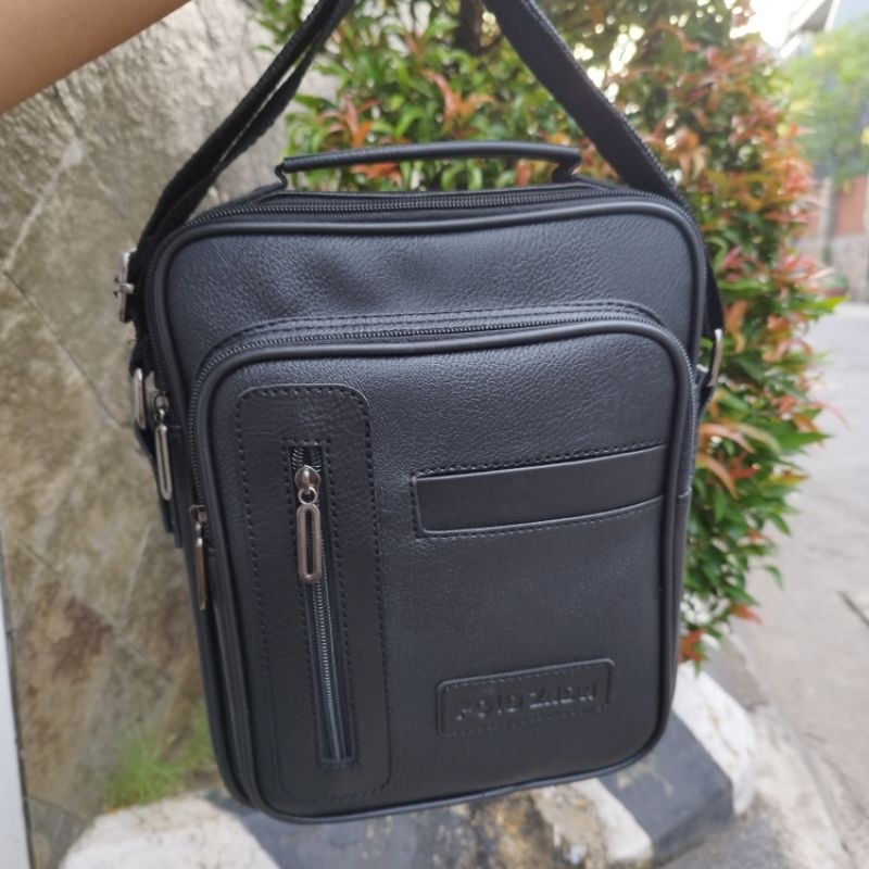 BIG Selempang Pria Kuli PU PREMIUM | Tas Jumbo Original Polozada