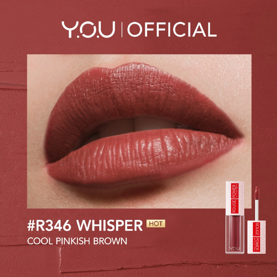 YOU Rouge Power Matte Lip Cream - Tahan 18 Jam | Matte Finish