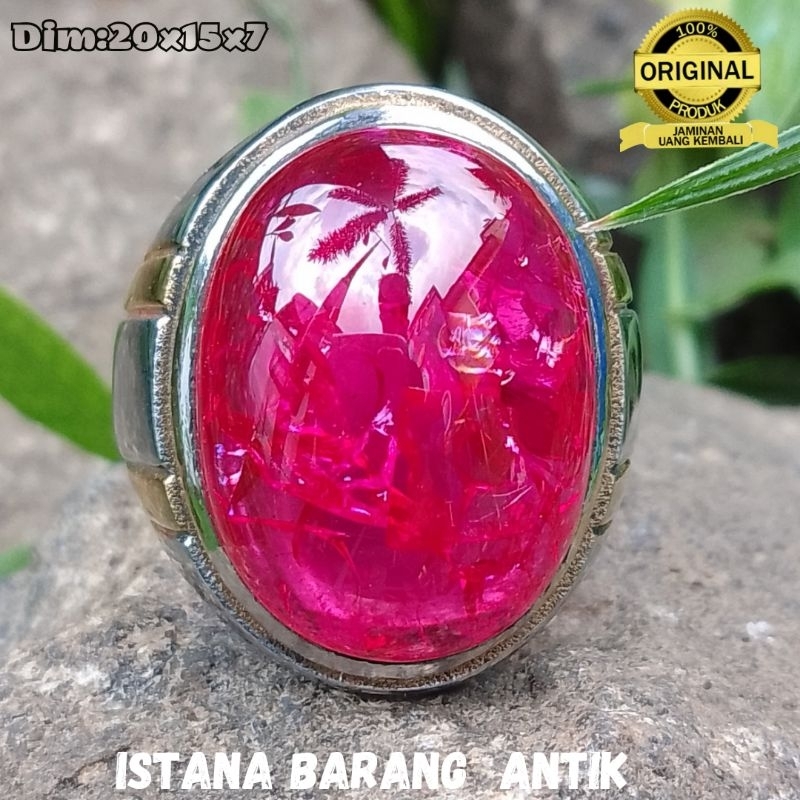 CINCIN BATU MERAH SIAM PECAH SERIBU ORIGINAL