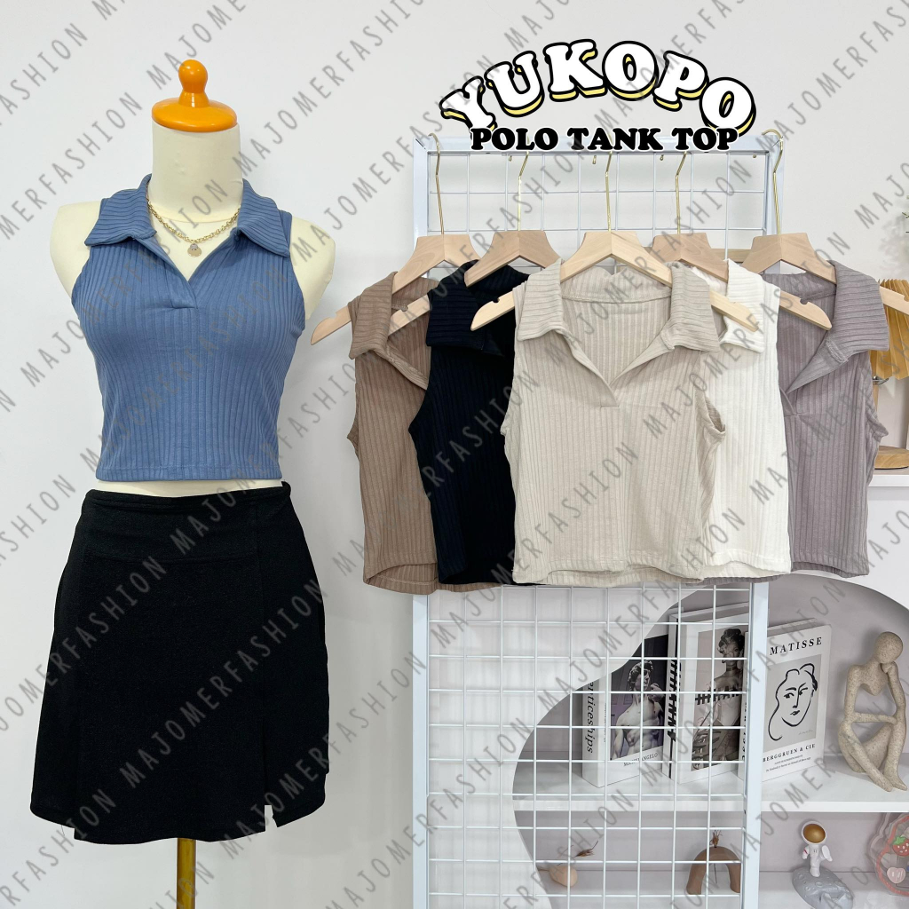 MAJOMER | YUKOPO POLO CROP TANK TOP - TANKTOP WANITA