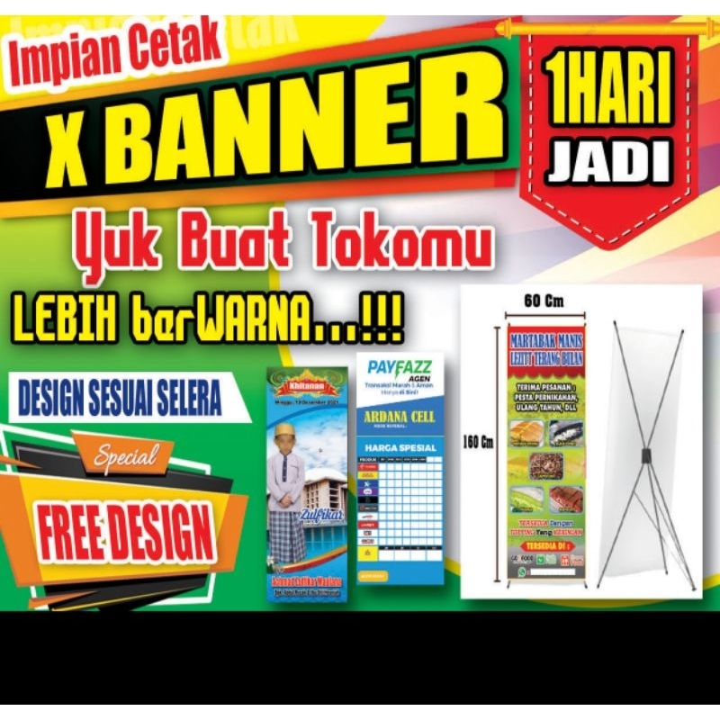 X Banner | Standing Banner | Baner | Rangka X Banner | Standing Banner | X Banner Wisuda