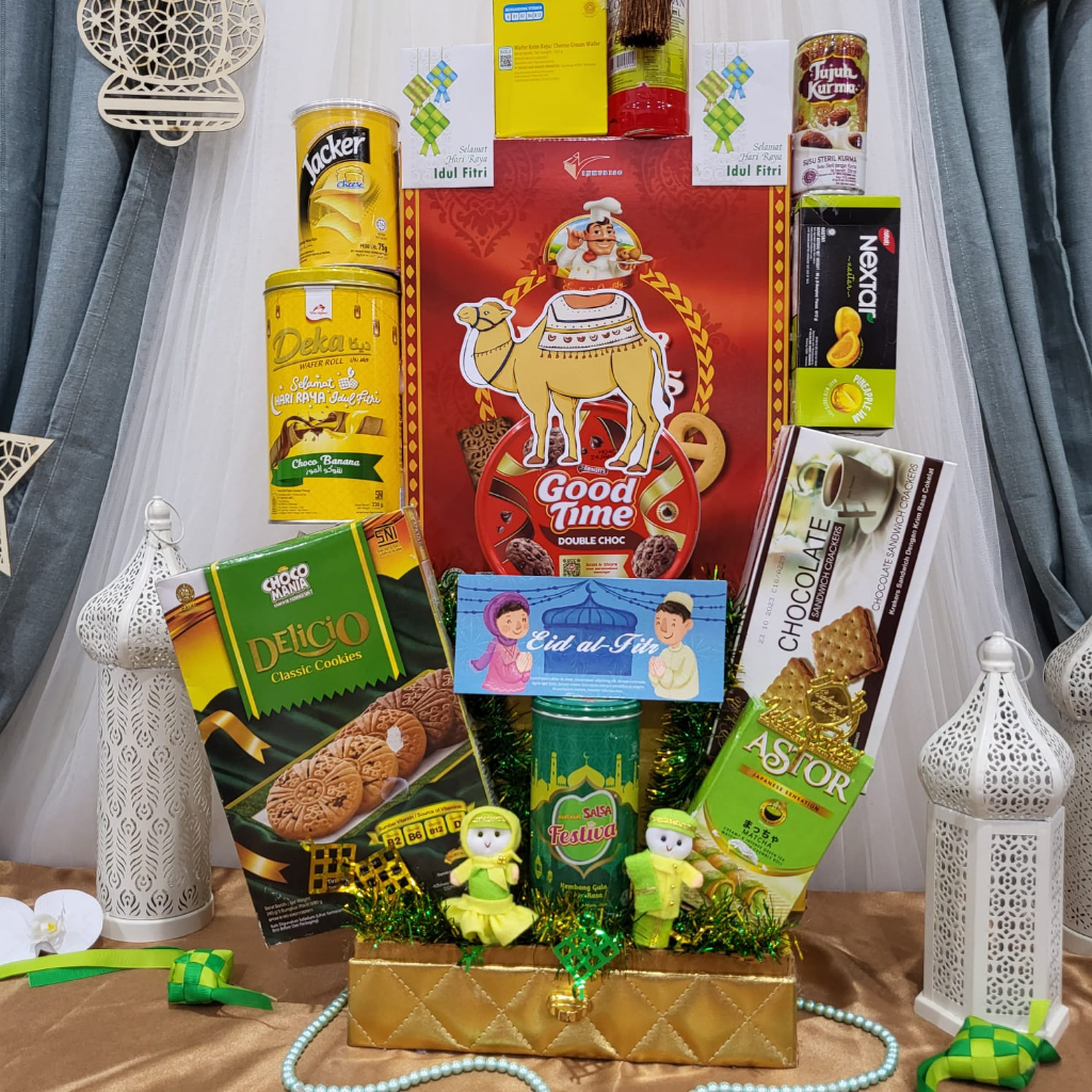 

Paket Dekorasi Hampers Parcel Lebaran Idul Fitri Hadiah Kue Kering Keramik 011