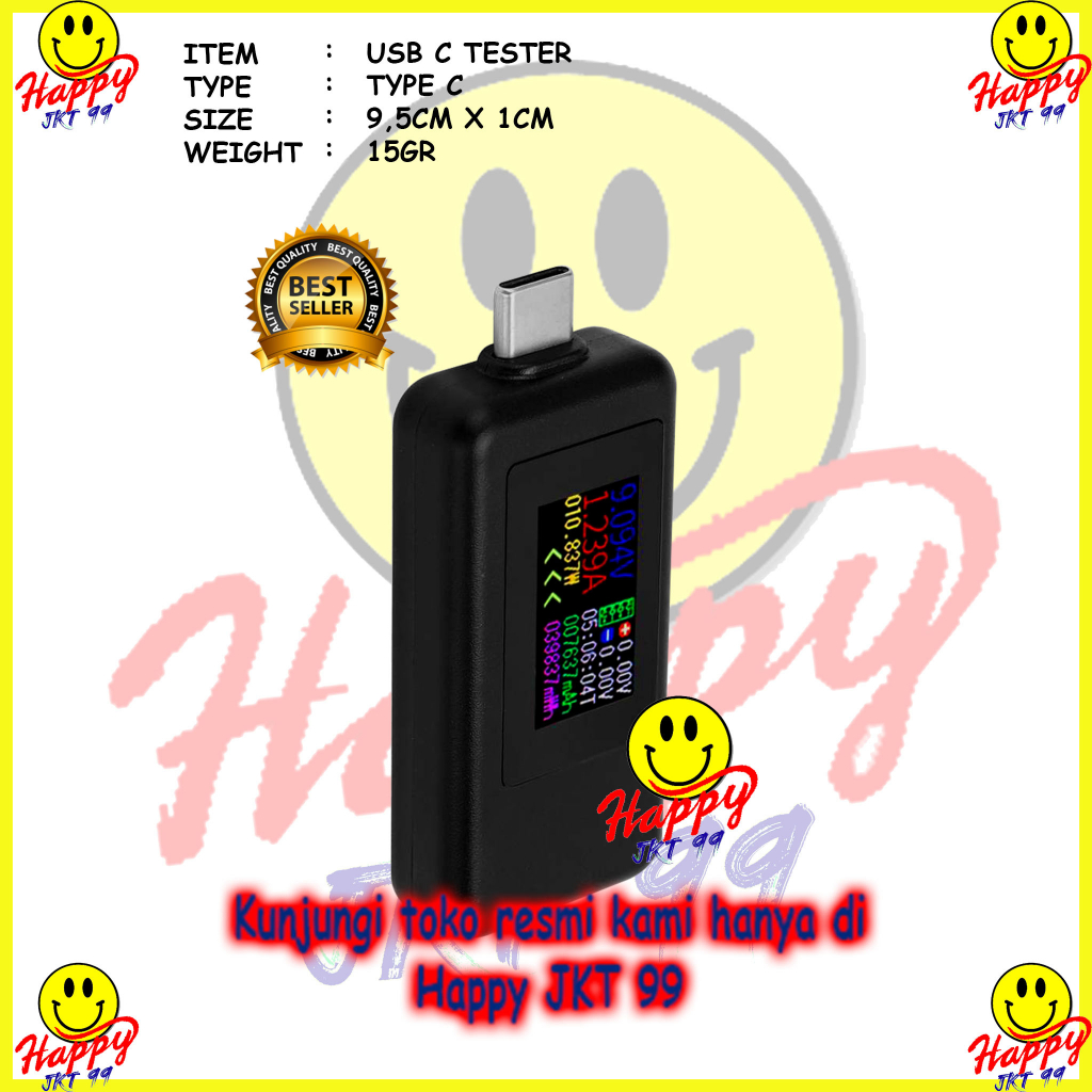 [ HAPPY JKT 99 ] USB C TESTER SERVICE MACBOOK MACAIR IPHONE ANDROID MAGSAFE USB TESTER TYPE C