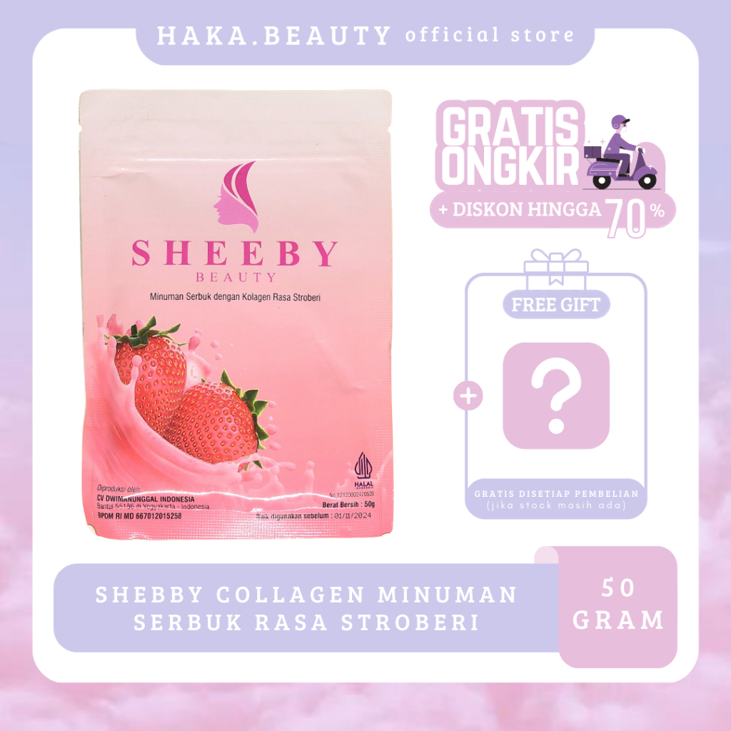 

SHEBBY BEAUTY MINUMAN SUPLEMEN VITAMIN KESEHATAN SERBUK BUBUK COLLAGEN KOLAGEN COLAGEN DRINK PEMUTIH PENCERAH PEMBERSIH KULIT BADAN PARMANEN SHEBBY BUBUK 50GR ORIGINAL BPOM