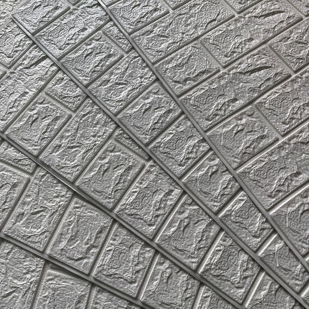 Wallpaper Foam 3D Bata Putih| WARNA BELANG