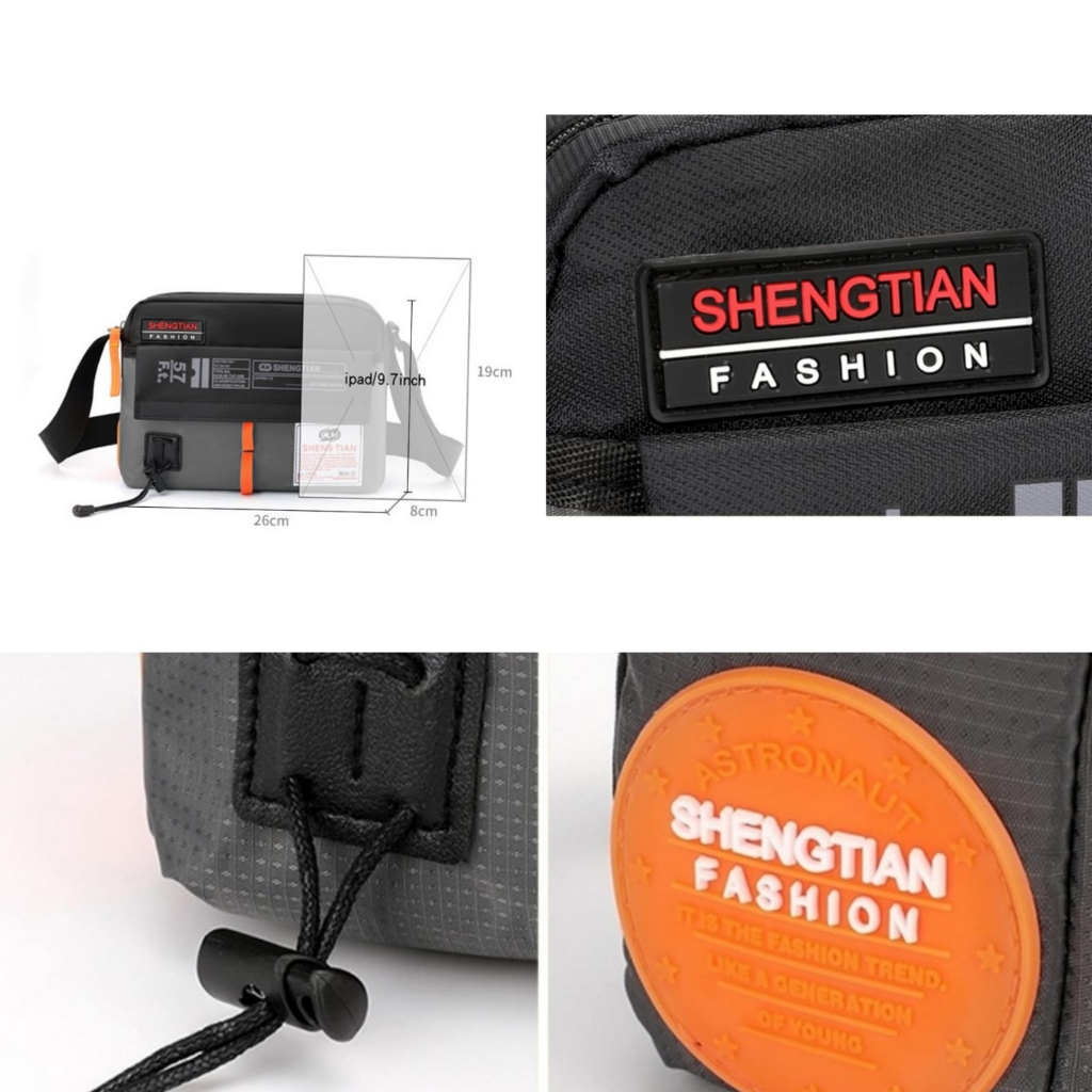 TAS SELEMPANG PRIA ANTI AIR IMPORT PREMIUM SLINGBAG SHOULDER BAG COWOK KEREN BAHU GREY MARTIAL LAKI DISTRO BRANDED REMAJA DEWASA SIMPLE FASHION CASUAL TA779G2