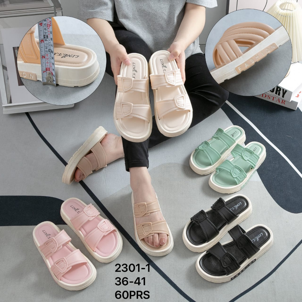 Sandal Selop Wanita Strap 2 Model Terbaru Import