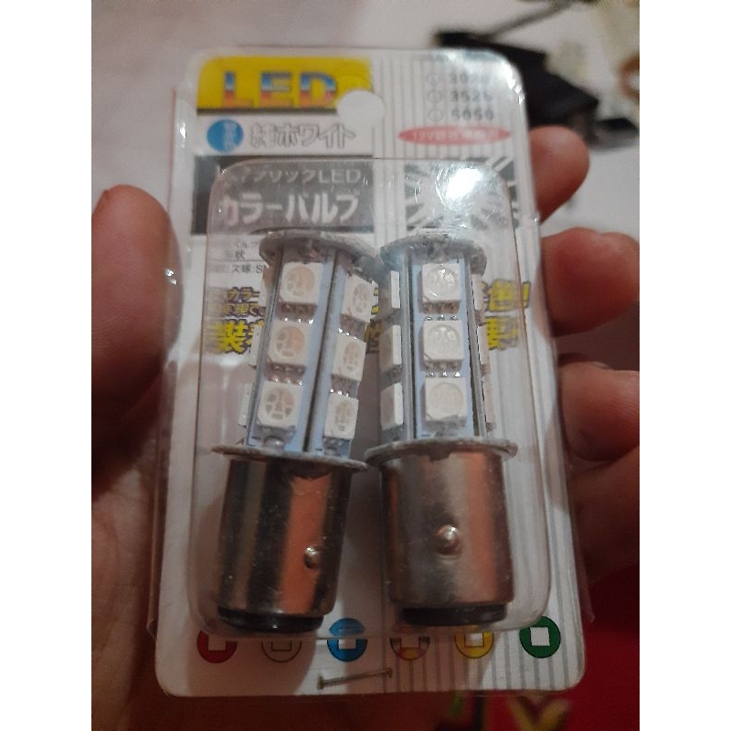 12 Volt - LAMPU LED REM STOP BAYONET STROBO KEDIP MOBIL MOTOR