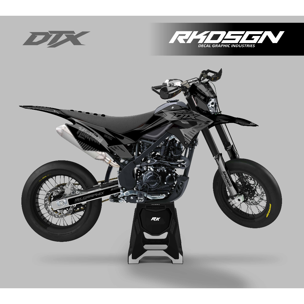 DECAL STICKER DTRACKER KEREN ABU ABU DAN HITAM BEBAS CUSTOM WARNA | NEW DTR - 01