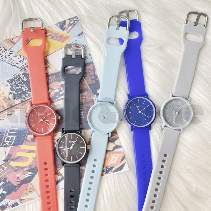 Jam Tangan Pria Wanita Harajuku Korean Simple Fashion Jelly Rubber Import