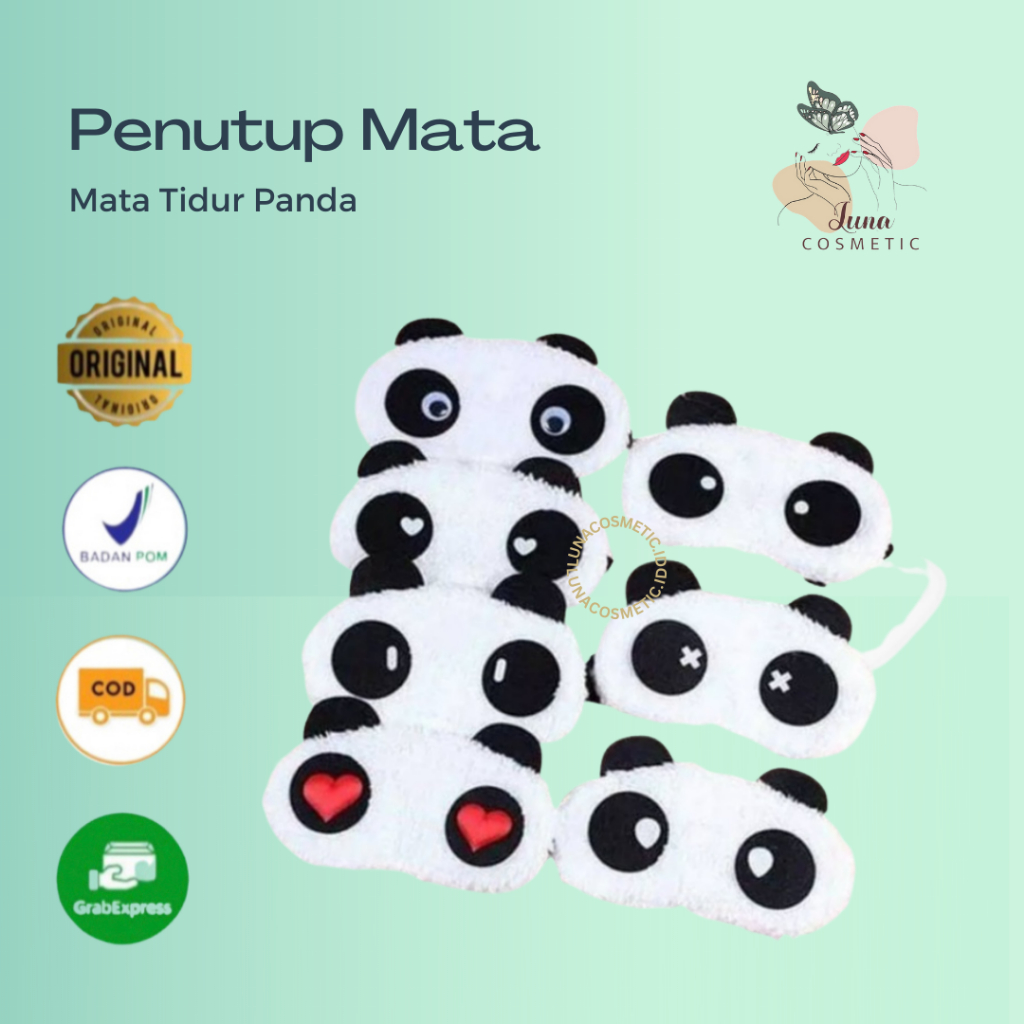 Penutup Mata Tidur Karakter Panda - Sleeping Eye Eye Cover Lucu