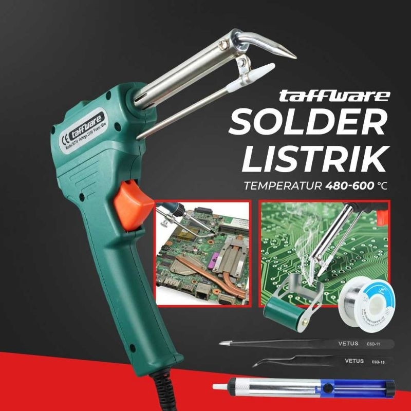 Taffware Solder Listrik Tembak Tin Iron Gun Handheld Wire Tweezer 60W - GT10