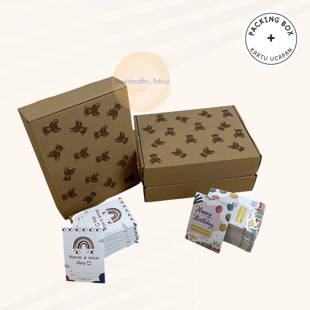 Box Packing tambahan | Box Hampers | Box dengan kartu ucapan