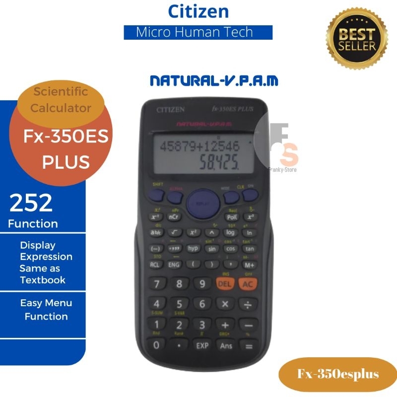 

Kalkulator Calculator Scientific Fx350es Plus Sin Cos Pelajar Ilmiah Anak Sekolah