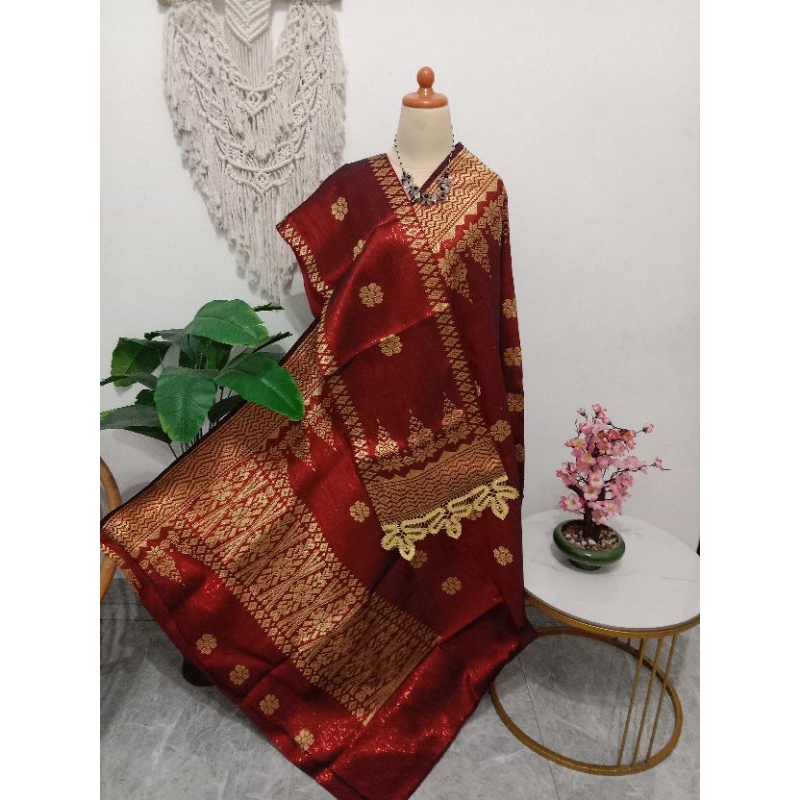 songket silungkang full kristal gliter