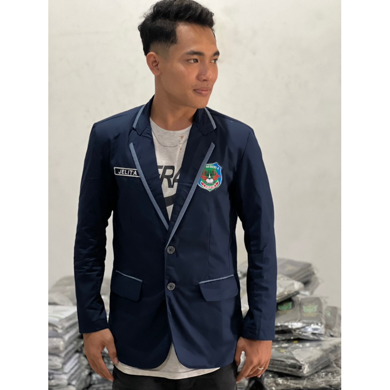 [Ready Stok ] Jas Navy Lis Abu, Jas SMP, Jas SMA, Jas OSIS, Jas Almamater Biru navy.