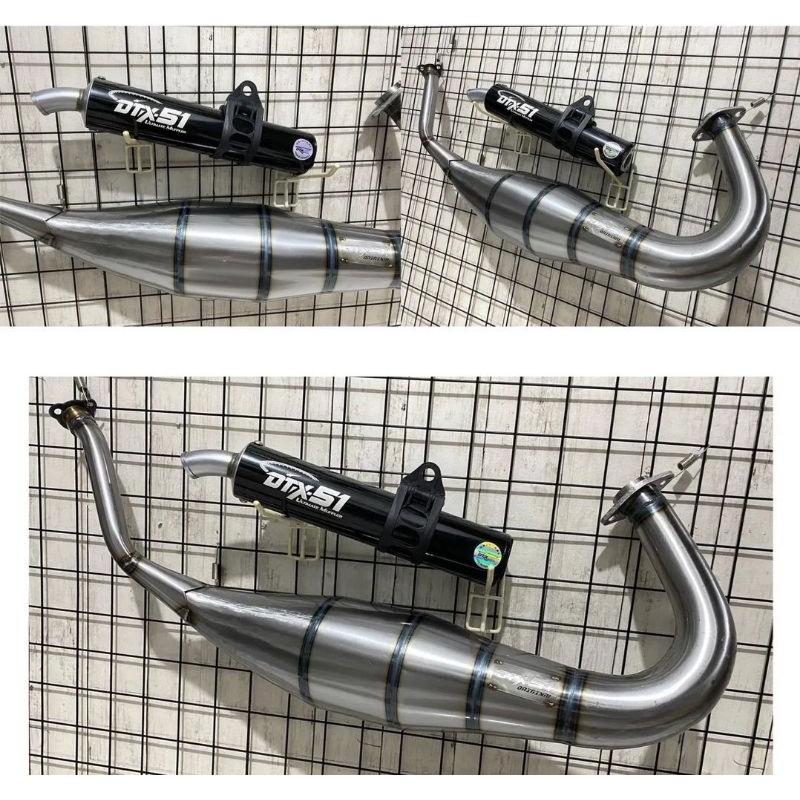 Knalpot Ninja R/RR/SS Galvanis Plat X Slincer black sant Model Cobra atau Non Cobra Original DTX-51 