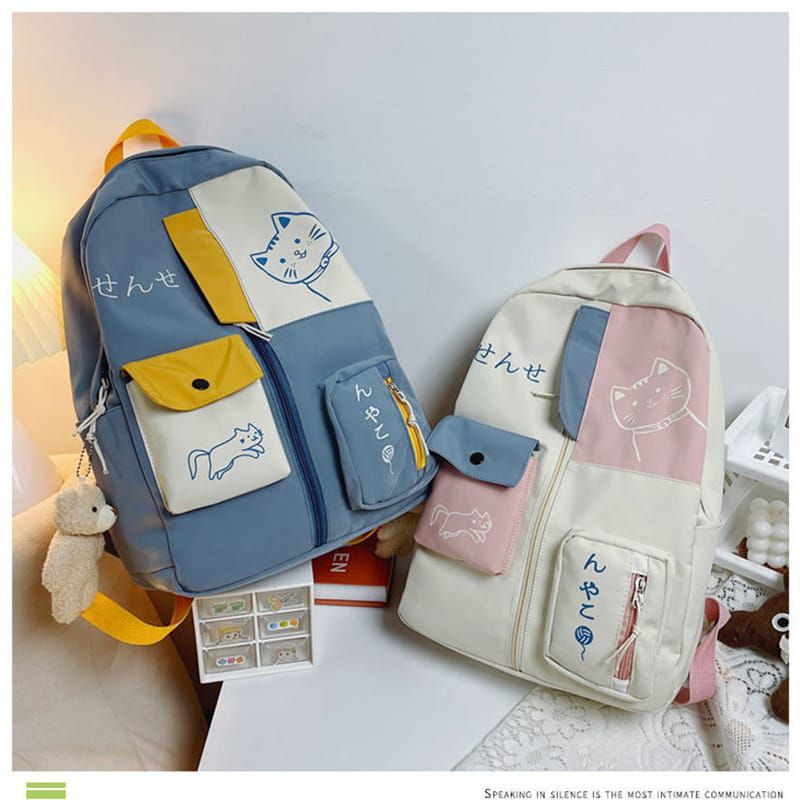 Tas ransel sekolah anak/tas punggung wanita/tas ransel motif cat/tas ransel kombinasi