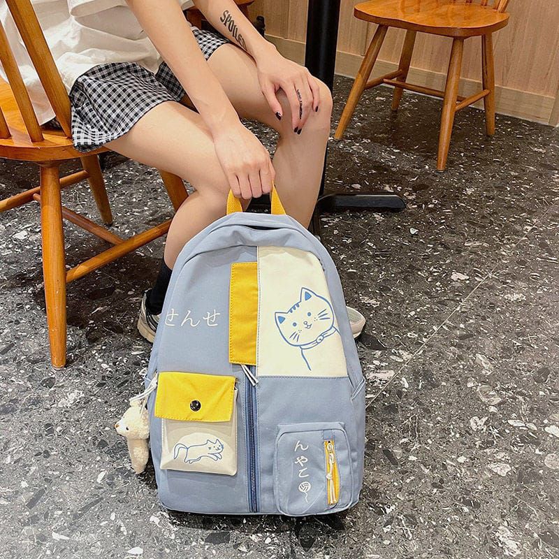 Tas ransel sekolah anak/tas punggung wanita/tas ransel motif cat/tas ransel kombinasi