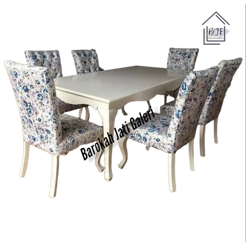 set meja makan cat duco cantik kayu jati