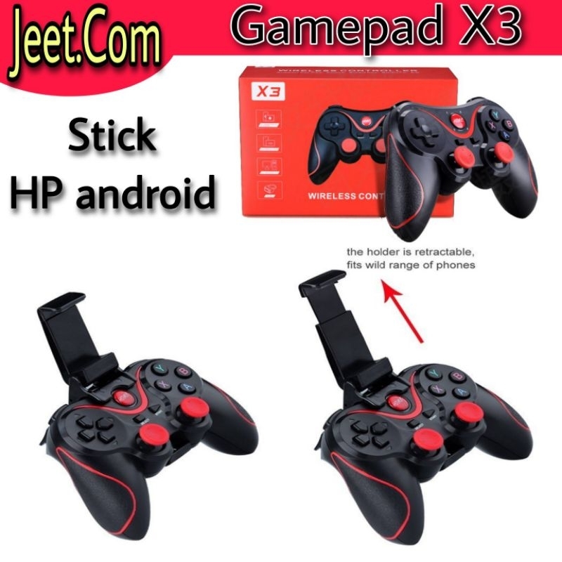 Stik Stick Wireless Gamepad X3 Bluetooth Hp Android Smartphone