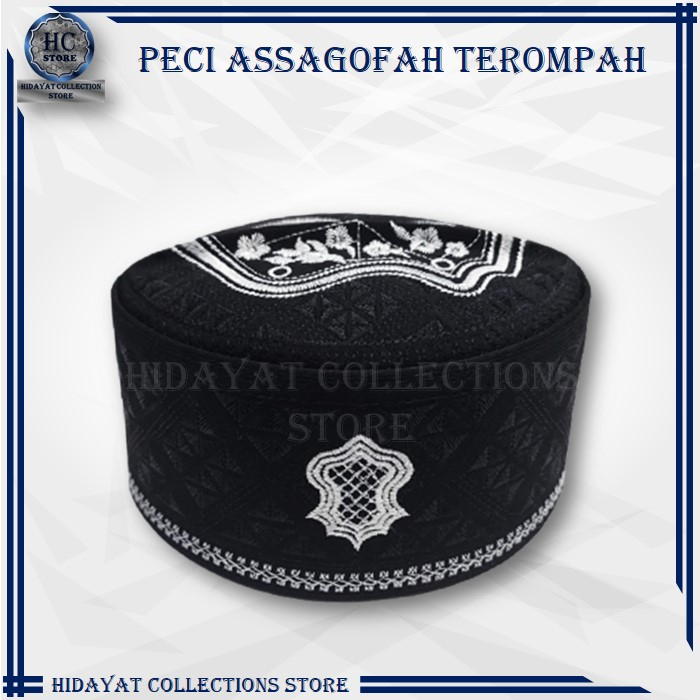 Peci Kopiah Haji Assagofah Logo Terompah Peci Gus Azmi Logo Terompah