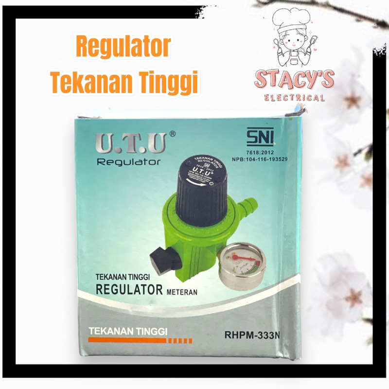 REGULATOR KOMPOR TEKANAN TINGGI UTU RHPM-333N/HIGH PREASURE UTU METER