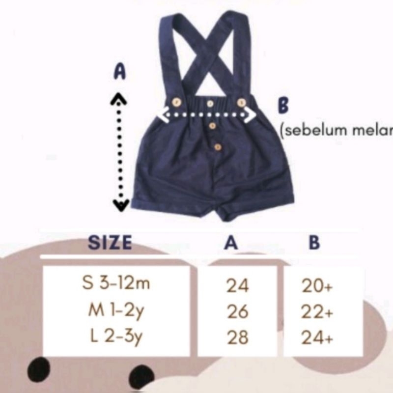 CELANA ANAK LAKI LAKI SUSPENDER PREMIUM LINEN