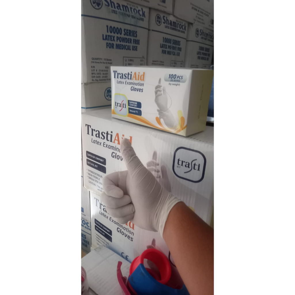 Trasti Aid Glove Latex Powder